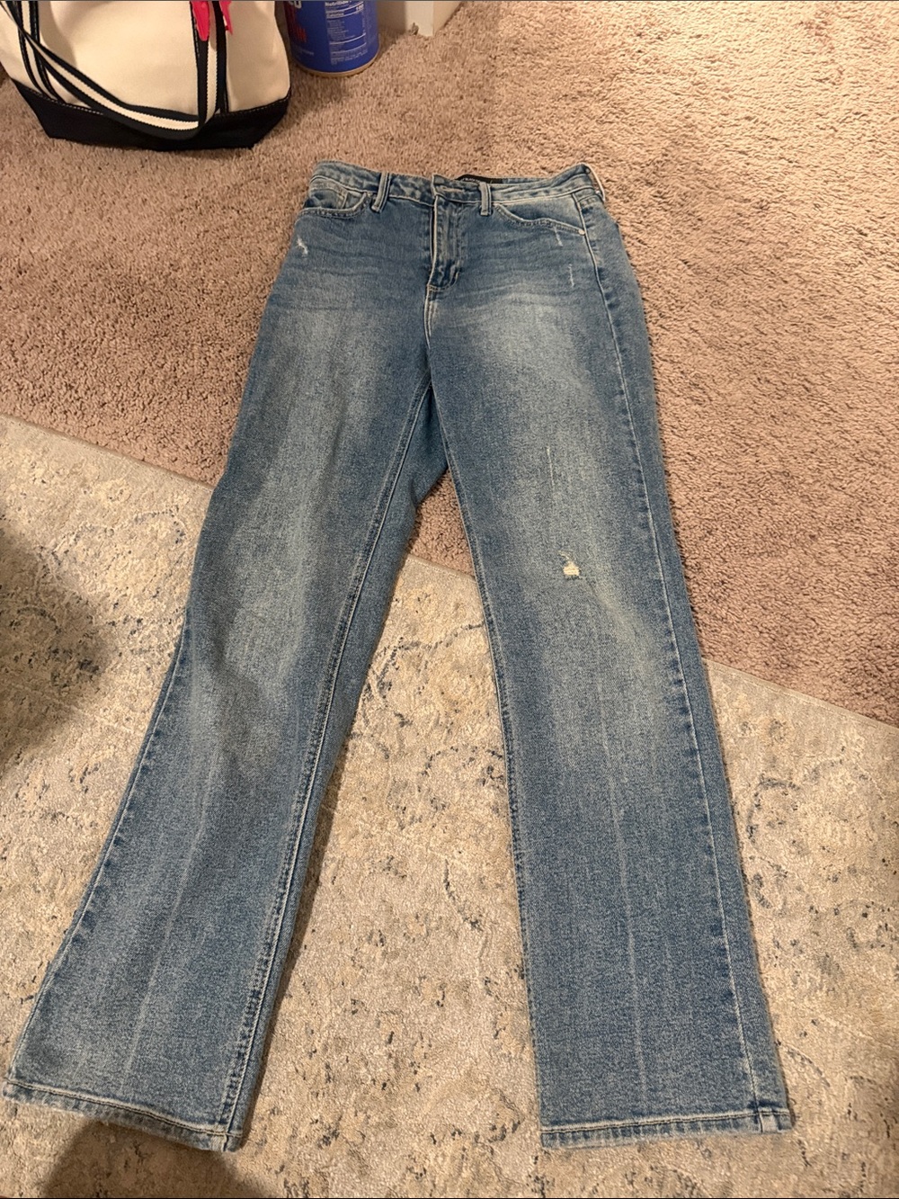 Just Black Light Blue Straight-Leg Jeans